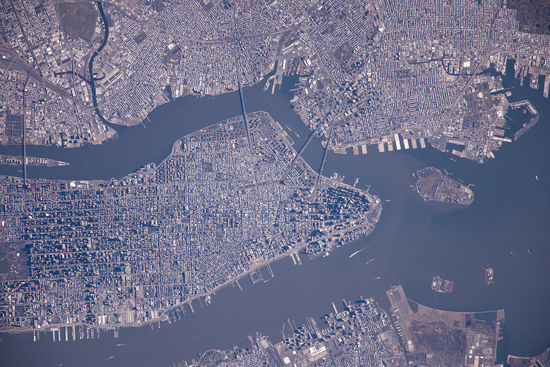 Manhattan seen from ISS Manhattan seen from ISS
