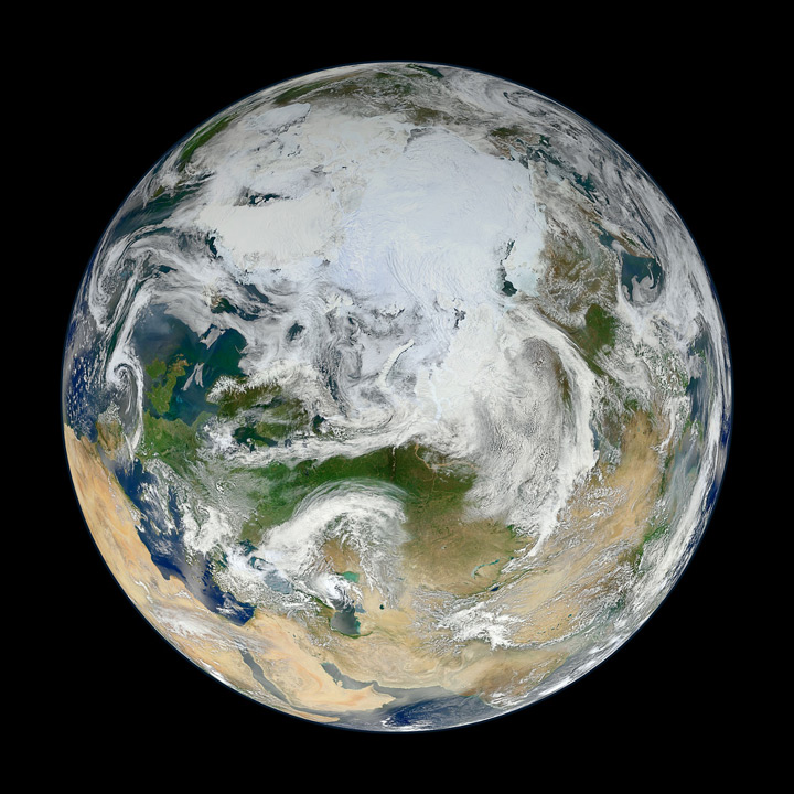 Blue marble Arctic View Blue marble Arctic View