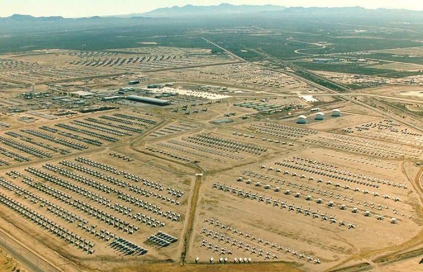 Tucson Airplane Graveyard from the Air Tucson Airplane Graveyard from the Air