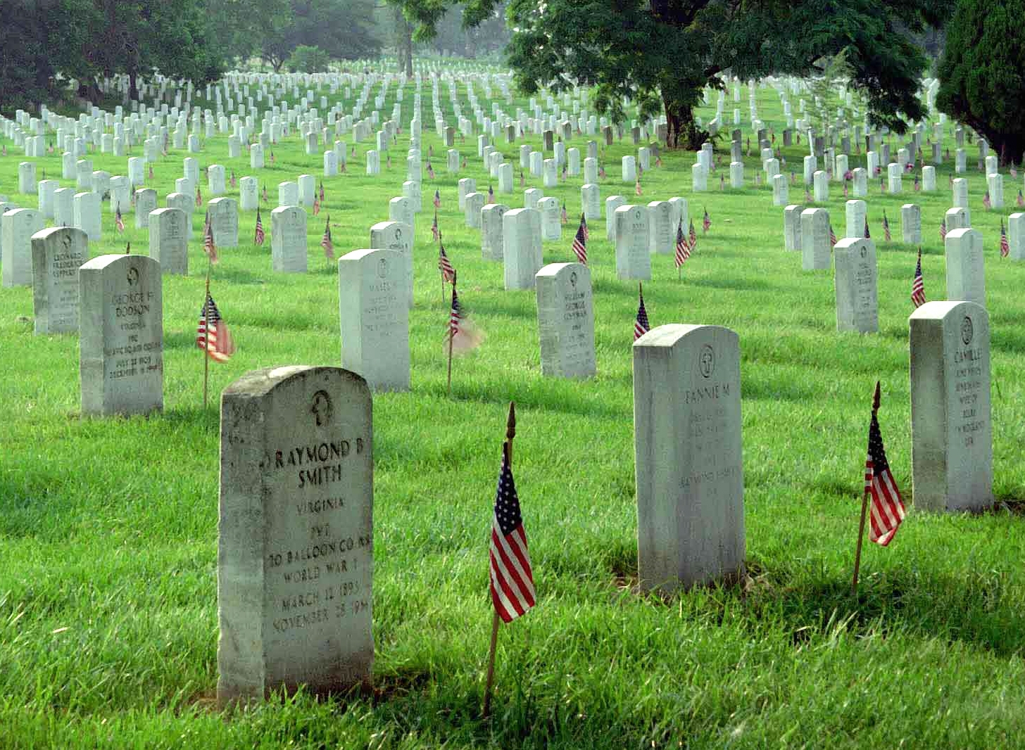 Arlington National Cemetery on Memorial Day Arlington National Cemetery on Memorial Day